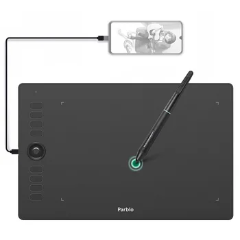 Parblo A610 Pro Desen Grafic Suport Tablet Telefon Android USB 8192 Presiune 10×6.25