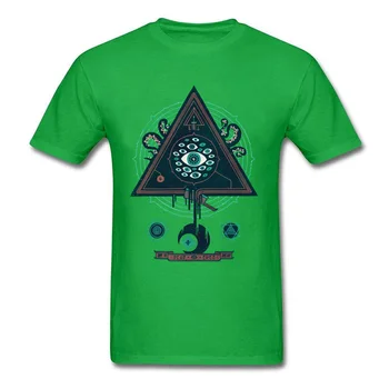 Design Ochiul care Vede Tot T Shirt Barbati T-shirt Graphic Tricou Geometrice Topuri Mandala Tee Caracatiță Haine de Bumbac Cadou de Ziua Tatălui