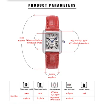 CHENXI Femei Brand din Piele Roșie de Lux Cuarț Ceas Casual Doamnelor Simplu ceas de mână Ceas de sex Feminin Cadou Creativ montre femme