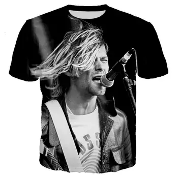 3D Imprimate Nirvana Moda de Vara tricou Barbati/femei Rock Streetwear Tricou Baiat O-neck Tee Barbati Haine 2019 Topuri Supradimensionate 5XL