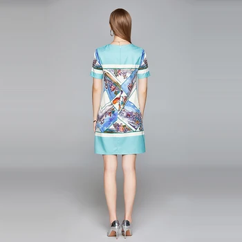 Simgent Femei Rochii de Vară 2020 Epocă de Imprimare Elegant Tricou Nou Rochii Mini Jurken Zomer Vetement Femme Vestidos SG061210