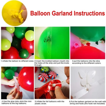 98Pcs/set Crăciun Balon Arc Kit Moș Crăciun Ghirlanda Petrecere Bomboane Balon Arc Decoratiuni de Craciun 2021 Anul Nou Consumabile