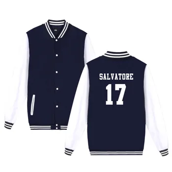 Salvatore 17 Vampire Diaries Mystic Falls Timberwolves Tricou de Baseball Jacheta Femei/Bărbați Uniforma Haina de Iarnă Jachete haine