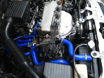 6 Buc Silicon lichidului de Răcire a Radiatorului Furtun,furtun de Silicon kit Pentru Honda CIVIC SOHC D15 D16 EXEMPLU EK 92-00 albastru și galben PQY-LX1303C-AA