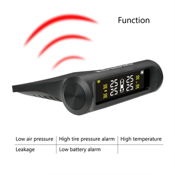 LEEPEE Auto Sisteme de Alarmă de Securitate Digitală Ecran LCD de Energie Solară Masina TPMS Presiunii în Anvelope Sistemul de Monitorizare a Presiunii în Pneuri
