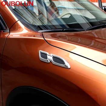 OUBOLUN ABS Cromat Partea din Față Modling Autocolant DIY Accesorii Exterioare 2 buc Pentru Nissan X-trail T31 T32 Rogue 2016 2017
