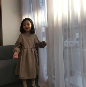 Copii Coreea De Rochie 2019 Fete Noi Maneca Lunga In Rochii Copil Retro Stil Printesa Rochie De Petrecere, Haine De Primavara Toamna