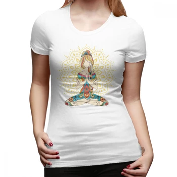 Hippie T-Shirt Om Chakre Mindfulness Meditație Zen 4 Tricou Rosu de Vara Femei tricou Simplu Scurt-Maneca Doamnelor Tricou