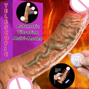 Automate Telescopice Penetrare Penis Artificial Vibratoare Sex Anal Plug G Spot Jucărie Sexuală Pentru Femei Masturbari Sex Instrumente Adult Erotic Produs