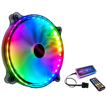 20cm RGB Ventilatorului de Răcire de Colorat Mare Volum de Aer de Disipare a Căldurii 32 LED-uri Pentru Caz de Calculator Ușor de instalat Cu Telecomanda CPU