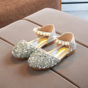 Pantofi fete Copil Copil Copil Copii Fete Perla Bling Paiete Singur Printesa Pantofi kız bebek ayakkabı6.718