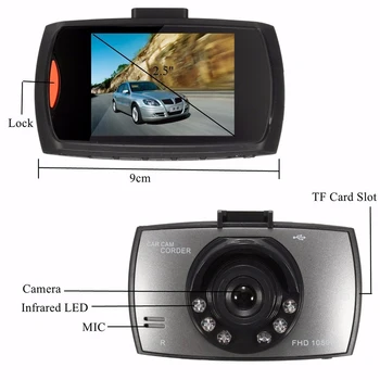 2.5 Inch LCD 1080P DVR Auto Camera Dash Camera Video Recorder G-senzor Viziune de Noapte Recroder camera Video Auto de Interior Accesorii