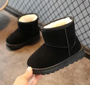 Pantofi pentru copii Cizme de Zapada Unisex 2020 Iarna Noi Băieții Gros Pantofi de Pluș Solid Fete Pantofi de Cald Copiii Scurt Cizme Martin Student