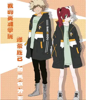 New Sosire Fierbinte Anime Eroul Meu Mediul Academic Bakugou Katsuki Costume Cosplay De Imprimare De Moda Pardesiu Cupluri/Confidenta Sacou