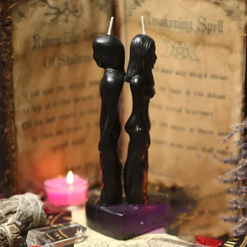1 BUC Manual Umanoid Lumânare Ritual de Magie Lumânare Pereche de Lumanari de Nunta de sex Masculin Și de sex Feminin Iubitorii de Lumânări Dragoste candela