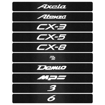Auto-Styling 4BUC Fibra de Carbon Door Sill Prag de protecție Autocolant Pentru Mazda 3 6 MS Atenza Axela CX-3 CX-5 CX-8 MS demio PARLAMENTARI