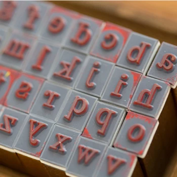 28pcs Epocă mai mici/majuscule alfabet timbru DIY din lemn de cauciuc timbre pentru scrapbooking papetărie scrapbooking standard de timbru