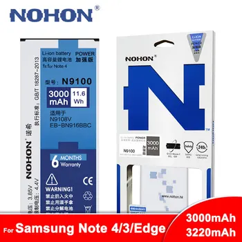 NOHON Baterie Pentru Samsung Galaxy Note 3 4 Edge Note3 NFC N9000 N9100 Note4 N910X Note Edge N9150 EB-BN916BBC Înlocuire Bateria