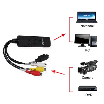 2019 Portabil Easycap USB 2.0 Audio Video Capture Card Adaptor VHS pe DVD Captura Video Pentru Windows 2000/XP/7 vista 32 64Bit