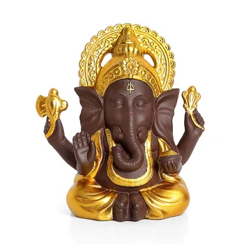 Thai Elefant Ganesh Dumnezeu statuie Ceai de companie Pur Indian Budist de Creație Ceramică statuie a lui buddha