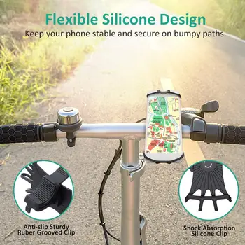 Silicon MTB Biciclete Suport de Telefon pentru IPhone 11 pro max 6 7 8 plus Telefon Mobil Mount Banda de Biciclete GPS Clip Ciclism Accesorii