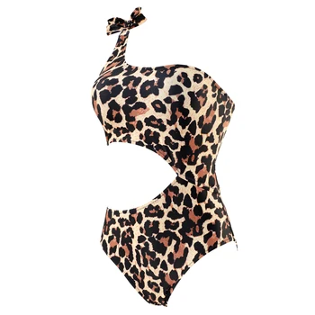 RUUHEE-O singură Bucată de costume de Baie Leopard Solid Costume de baie Push Up Căptușit Costume de Baie Fierbinte de Vară 2021 Înot Beachwear costum de Baie Feminin