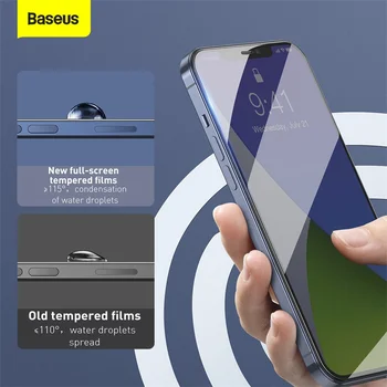 Baseus 0,3 mm Complet Peste Sticlă pentru iPhone 12 Pro 12 Pro Max Ecran Protector Anti-blue Ray HD Flim Front de Sticlă Flim Sticlă Călită