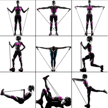 KoKossi Benzile De Rezistență Yoga Trage Coarda Fitness Exerciții Crossfit Tuburi Pedala Excerciser De Formare A Corpului De Săli De Sport Echipamente De Antrenament