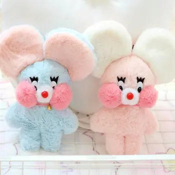 Moale Coreea de Ins Cafe Mimi Mouse-Papusa de Plus Umplute de Animale Iepuras Roz Mare, Ureche, Obraz Roșu Jucării pentru Copii pentru Copii Cadou de Ziua Fetele