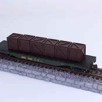 GY53087 6pcs Model de Tren de cale Ferată Pătrat intermodal Container 1:87 Scara HO NOI
