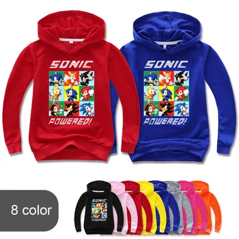 Primăvara Copil Baietel De Desene Animate Supersonic Sonic Imprimare Hanorace Fete Cu Maneca Lunga Tricouri Copii Swearshirt Topuri Tee Costume
