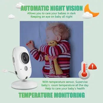 Video Baby Monitor Wireless aparat de Fotografiat Digital Interior/Exterior de Securitate Monitor de Supraveghere pentru Copii/Animale cu Două căi Audio