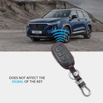 De Mașină din piele Caz-Cheie Pentru Hyundai Palisade Grandoare Azera Elantra GT Kona 2018 2019 Inteligent de la Distanță Fob Protector de Acoperire Accesorii