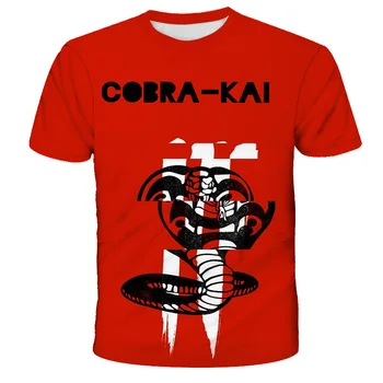 Romanul Design 3D Imprimate Cobra Kai Tricou Copii Boy Rotund Gulere Casual, Haine de Moda Adolescent Chil Hip Hop Maneci Scurte Topuri