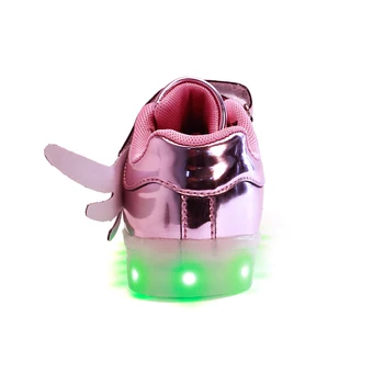 UncleJerry de încărcare USB Copii stralucitoare adidasi Copii care Rulează lumini led luminos pantofi fete baieti pantofi de moda