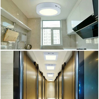 Ultra-subțire Led Panel Lumina Plafon AC85-265V rezistent la apa de Suprafață Reflectoarelor cu LED-uri Lampă Coridor Acasă Culoar Hotel Iluminat Baie