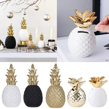 Modern Nordic Modern Decor Acasă De Aur Ananas Ornamente Creative Cabinet Vin Fereastra De Afișare Desktop Recuzită Acasă