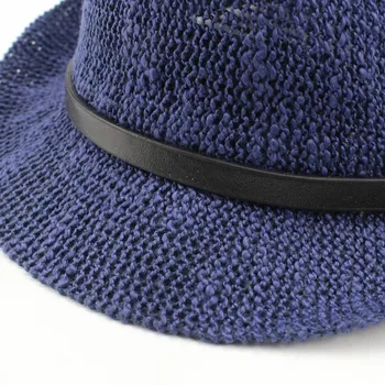 Vară Stil Copil Sunhat Plaja Laminate Refuz Trilby Hat Fedora Pinch Coroana de Jazz Capac Pălărie panama Pentru boy fata se Potrivesc Pentru Copii 52cm