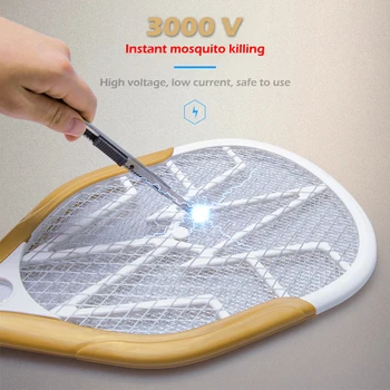 Puterea de stocare de Zbor insecte mosquito killer Utilizatori Bug LED-uri de iluminat Electric Zbura Țânțar Swatter Racheta Insecte Pest control