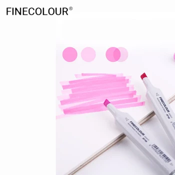 Finecolour EF100 Profesionale Art Markeri Pen 24/36/48/60/72 Culori Dual Cap Desen Perie pe Baza de Alcool Tabloul Marker Schita