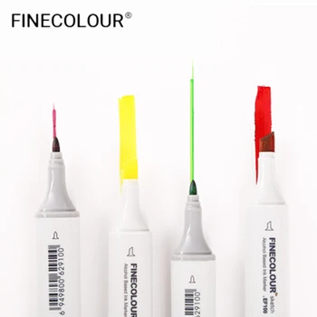 Finecolour EF100 Profesionale Art Markeri Pen 24/36/48/60/72 Culori Dual Cap Desen Perie pe Baza de Alcool Tabloul Marker Schita