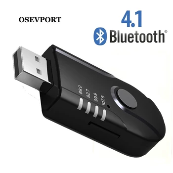 OSEVPORF Bluetooth 4.1 Receptor, Transmitator FM Auto Modulator Cititor de Carduri USB Wireless Adaptor Audio Pentru Masina AUX Audio Player