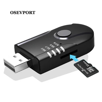 OSEVPORF Bluetooth 4.1 Receptor, Transmitator FM Auto Modulator Cititor de Carduri USB Wireless Adaptor Audio Pentru Masina AUX Audio Player