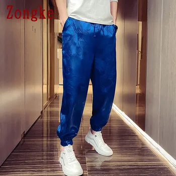 Zongke Glezna-Lungime Dragon Print Pantaloni Barbati Haine de Jogging Barbati Pantaloni Streetwear Pantaloni Barbati de Moda Hip Hop 5XL 2021