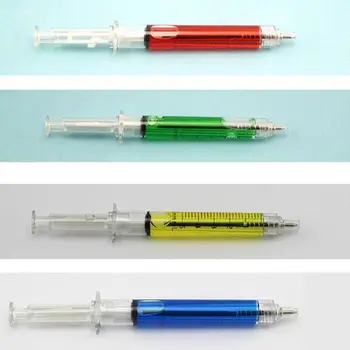 Seringa Pixuri - (Ambalaj în Vrac din 24) Retractabil Distractiv de Culoare Multi Noutate Pen pentru Asistente medicale, Asistente Rechizite Școlare, Bi