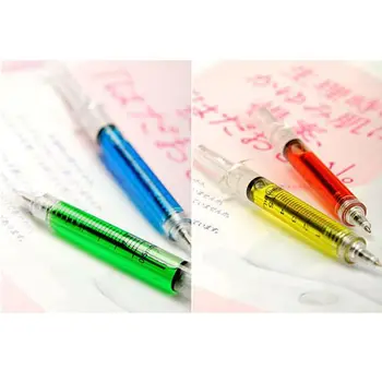 Seringa Pixuri - (Ambalaj în Vrac din 24) Retractabil Distractiv de Culoare Multi Noutate Pen pentru Asistente medicale, Asistente Rechizite Școlare, Bi