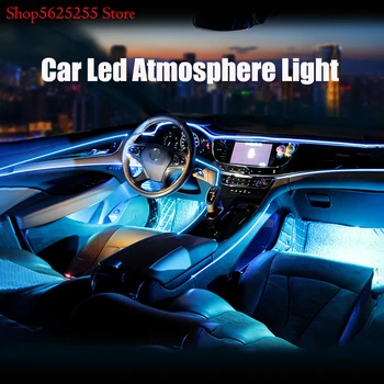Led Atmosferă de Lumină Pentru Volkswagen VW T-Roc Troc 2017 2018 2019 USB Lumina Rece Atmosferă de Lumină Modificarea Accesorii Auto