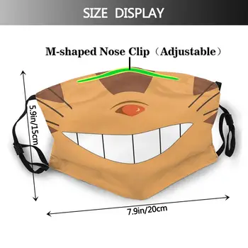Catbus Zâmbet Anime Miyazaki Reutilizabile la Modă Gura Masca de Fata cu filtru de Vânt Dovada de Praf Clema Capac Protecție Mufla