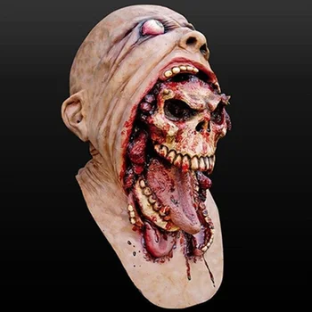 FIERBINTE de VÂNZARE de Topire Fata de Latex pentru Adulti Sângeroase Zombie Masca Înfricoșătoare de Halloween Cosplay Costum de Prop