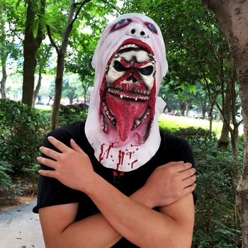 FIERBINTE de VÂNZARE de Topire Fata de Latex pentru Adulti Sângeroase Zombie Masca Înfricoșătoare de Halloween Cosplay Costum de Prop